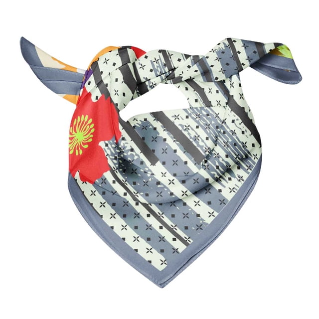 Bimba Womens Rectangular Printed Cotton Voile Scarf Neck Head Wrap-40 x 40 Inches