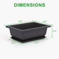 thumbnail image 6 of 10 Pack Training Bonsai Pots With Plastic Tray For Bonsai Plants Garden Yard Bedroom Balcony 16.5 X 12Cm, 6 of 6