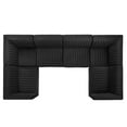 thumbnail image 3 of Modway Conjure Channel Tufted Performance Velvet 6-Piece U-Shaped Sectional in Gold Black, 3 of 10