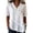 *White, variant on VBVC Women's Collared V-Neck Tunic Blouse, Ladies' Asymmetrical Button Ruffle Hem Shirt,Summer Short Sleeve Top For Women,Army Green,S-2XL