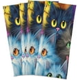thumbnail image 2 of Coolnut Funny Cats Colorful Dish Towels for Kitchen Soft Tea Towel Set of 4 Absorbent Dishcloths Hand Towels for Drying Dish Cloths 28" x 18" Washcloth Gift, 2 of 7