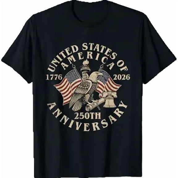 Vintage USA 250th Anniversary 1776-2026 Patriotic T-Shirt