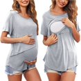 thumbnail image 2 of Gerichy Womens Short Sleeve Maternity Nursing Tops Breastfeeding Shirts Pregnancy Clothes Nursing T-shirts, 2 of 6