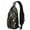 Halloween Autumn Pattern, variant on Sling Backpack,Halloween Bat Pattern Crossbody Bag with Water Bottle Holder,Waterproof Sling Bag for Men/Women with Chest Phone Holder for Hiking,Travel