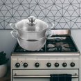 thumbnail image 5 of Stainless Steel Steamer Pot 2-Tier Double Layer Cooker for Stovetop and Induction Large Capacity 9.44 In, 5 of 5