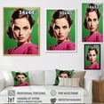 thumbnail image 4 of Designart "Pink Portman In Pop Art Portrait" Woman Pop Art Floater Framed Canvas Art Print, 4 of 5