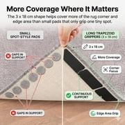 NIUTA® Rug Gripper for Hardwood Floors, 12 Pcs Non Slip Rug Grippers for Area Rugs, Trapezoid Rug Tape for Rug Corners and Edges, Carpet Sticky Pads Anti Curl Rug Grip (1.2*7.1inch)