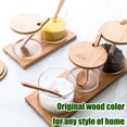 thumbnail image 2 of Glass Seasoning Jar with Wooden Lid and Spoon, Adorable Sugar Bowl Bath Salt Storage Container, Kitchen Pepper, 2 of 13