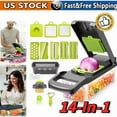 thumbnail image 2 of 14 In 1 Fruit Vegetable Slicer Cutter Food Onion Veggie Dicer Chopper Kitchen, 2 of 6