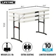 thumbnail image 1 of Lifetime Products 80387 4-Foot Commercial Adjustable Folding Table, Almond, 1 of 5