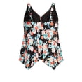 thumbnail image 4 of Avenue Women's Plus Size Sharkbite Print Tankini Top, 4 of 6