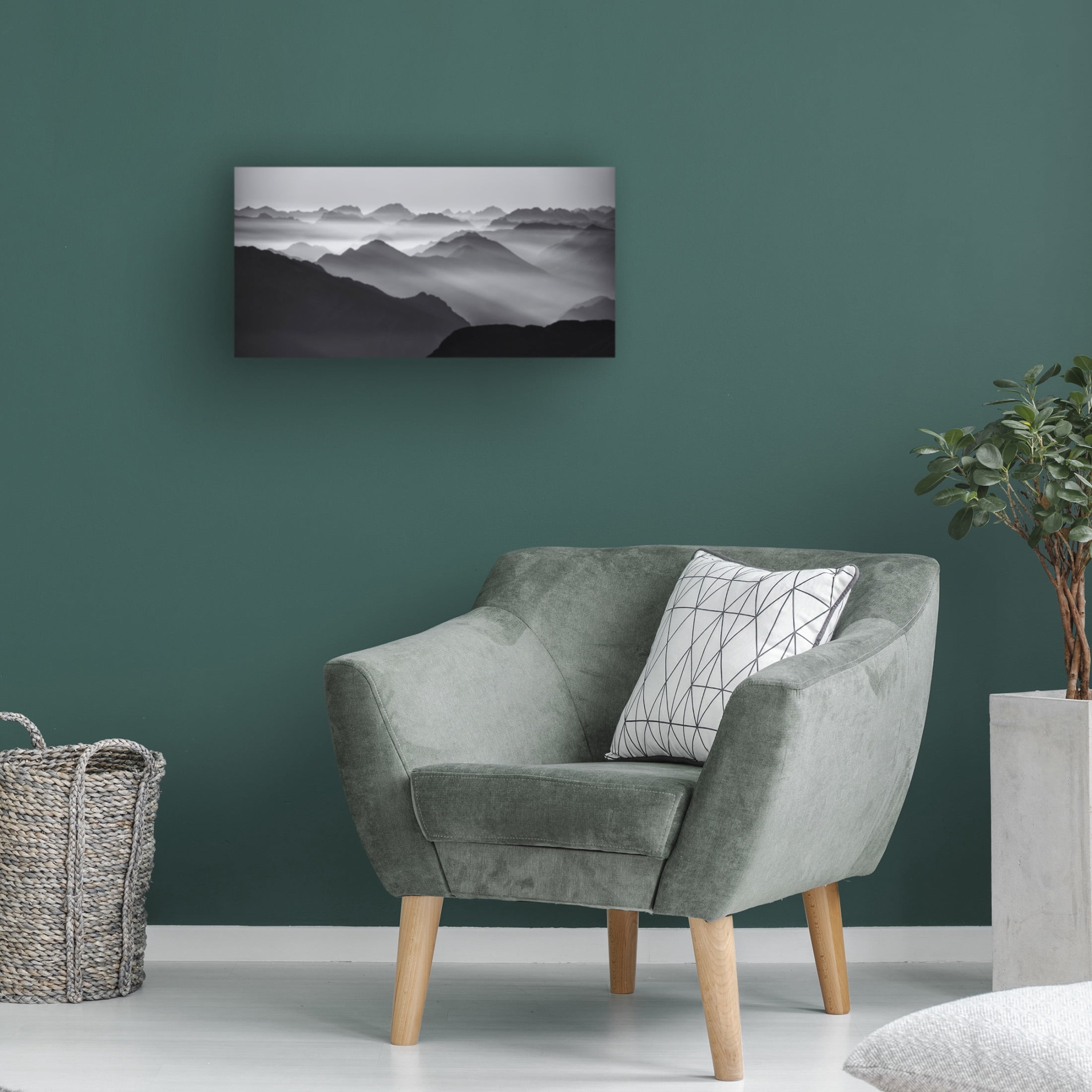 Canvas Wall Art - Ales Krivec 'Mountain Layers' Wall Art for Living Room, Bedroom, or Office Décor by Trademark Fine Art - 24 x 12 Inches
