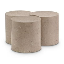 Meridian Furniture Dimple 3 Piece Taupe Terrazzo Pattern Iron Metal Coffee Table