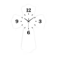 thumbnail image 1 of Reloj de pared en forma de cruz, silencioso, decoración del hogar, regalo ideal, reloj decorativo moderno para Blanco, 1 of 9