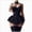 Black, variant on Choker Corset Underwire Lace Sheer Garter Stockings Babydoll Lingerie Set with Thong 4 Piece Outfits (Blue,XL)
