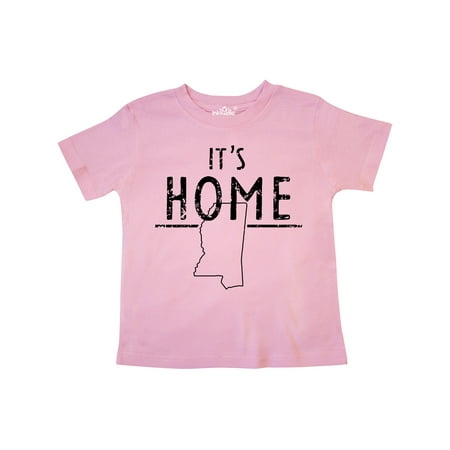 

Inktastic It s Home- State of Mississippi Outline Distressed Text Gift Toddler Boy or Toddler Girl T-Shirt