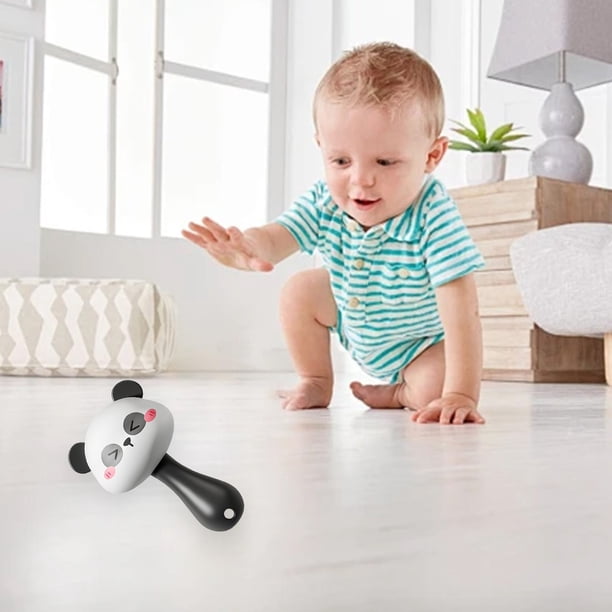 Sonajero sensorial multifuncional para bebés de 0 a 3 meses, con material seguro y campana de plástico de fácil agarre.