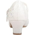 thumbnail image 3 of ABSOLUTE FOOTWEAR Childrens Kids Girls Glitter Sparkly Diamante Wedding Party Pagent Heeled Shoes - White - US Infant 10, 3 of 7