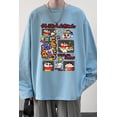thumbnail image 6 of Heavy 230G Pure Cotton Long-Sleeved T-Shirt Men'S Large Size Round Neck Sweatshirt Bottoming Shirt Light Blue 2Xl, 6 of 6