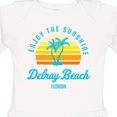 thumbnail image 4 of Inktastic Summer Enjoy the Sunshine Delray Beach Florida in Blue Boys or Girls Long Sleeve Baby Bodysuit, 4 of 5