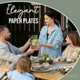 thumbnail image 6 of Crown Display Heavy Duty Paper Plates Set for 32 Guests, 64 Fancy Disposable Plates, Petite Fleur, 6 of 9