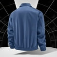 thumbnail image 4 of Mens Big & Tall Bomber Jackets Full Zipper M-5XL Plus Size Long Sleeve Collar Coats with Pockets Casual Solid Motorcycle Outerwear Jacket, 4 of 4