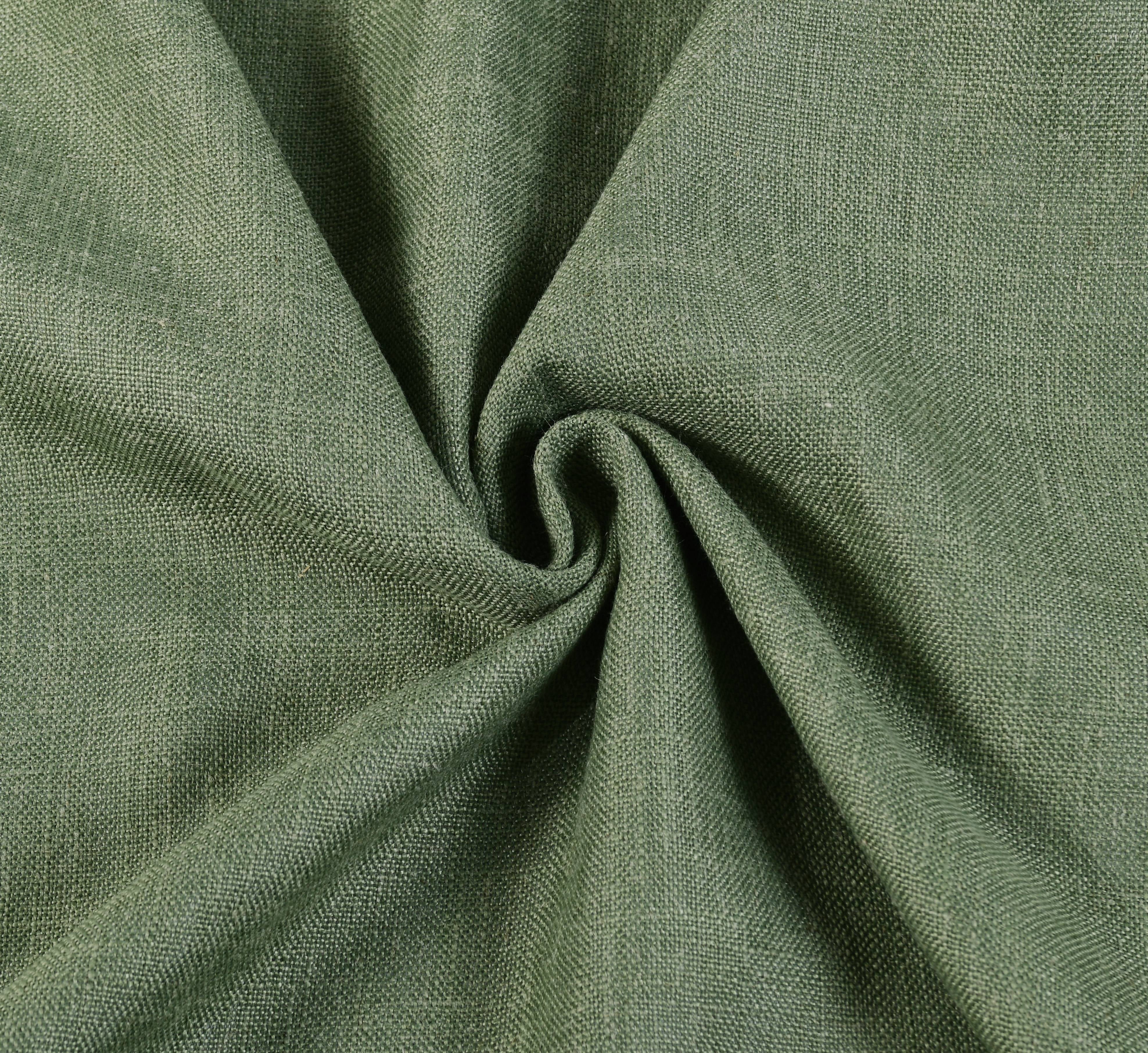 Better Homes & Gardens Linen Blend Curtain, Single Panel, Dark Cilantro, 50" W x 84" L