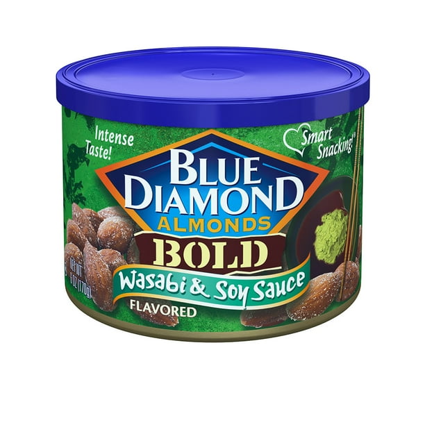 Blue Diamond Bold Wasabi & Soy Sauce Almonds, 6 oz - Walmart.com ...