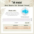 thumbnail image 3 of 20 Pcs Bra Liners Sweat Absorbent Bra Pads, Size 18×3 Inches, 3-Layer Washable Cotton Breast Pads(M), 3 of 8