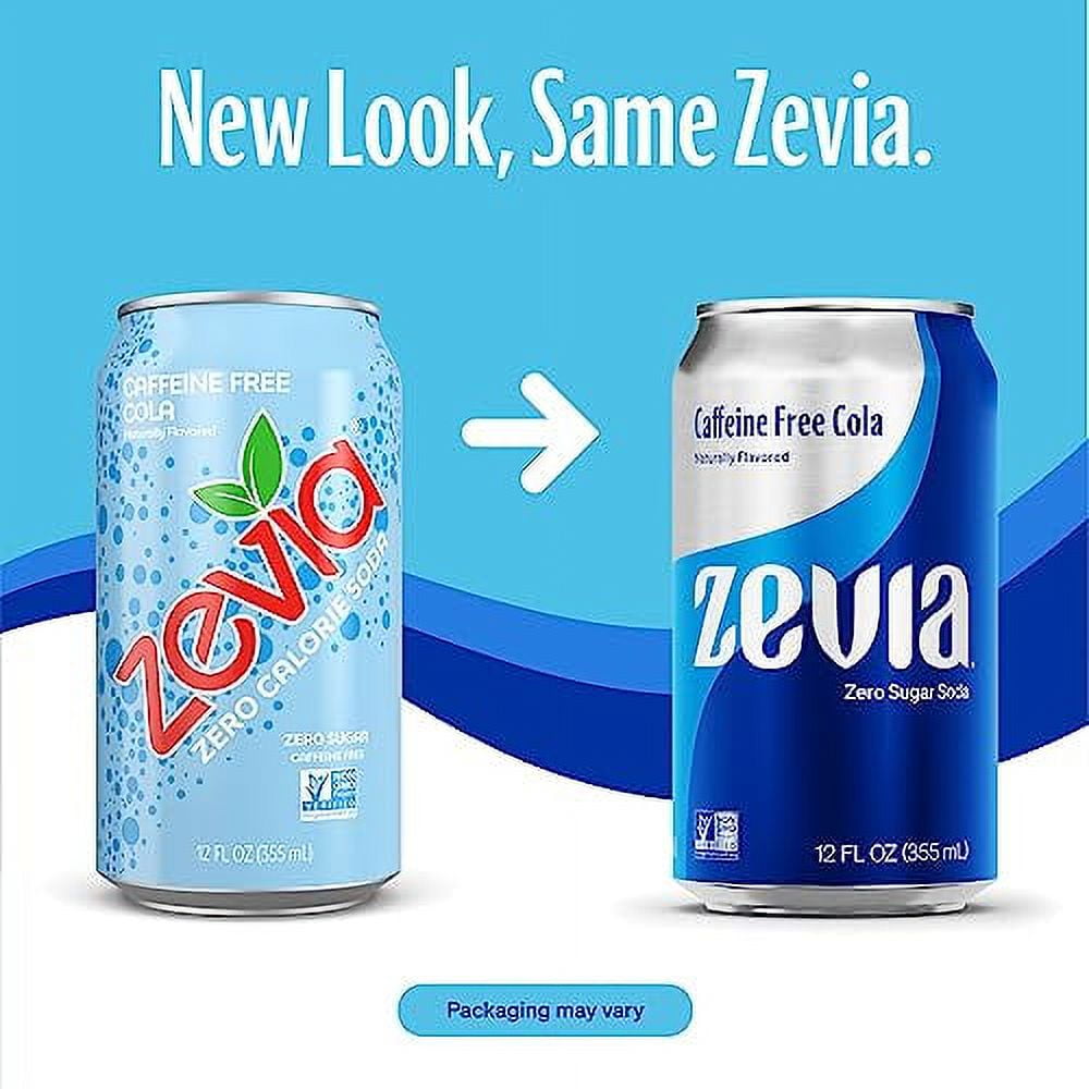 Zevia Zero Calorie Soda, Caffeine Free Cola, 12 Fl Oz (Pack of 24)