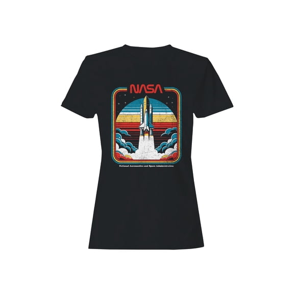 Officially Licensed Nasa Vintage Space Shuttle Blastoff Women's T-shirt