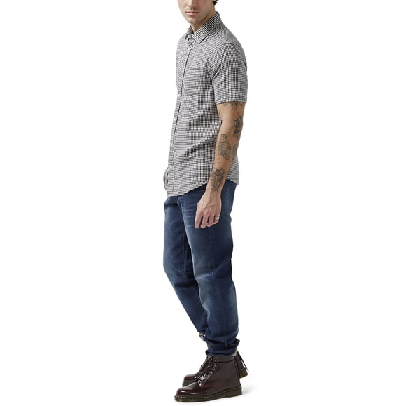 Buffalo David Bitton Men's Short Sleeve Plaid Button Down, Charcoal
