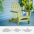 thumbnail image 7 of DuroGreen Adirondack Chairs Made With All-Weather Tangent lumber, Set of 4, Oversized, High End Classic Patio Furniture for Porch, Lawn, Deck, or Fire Pit, No Maintenance, USA Made, Lime Green, 7 of 7