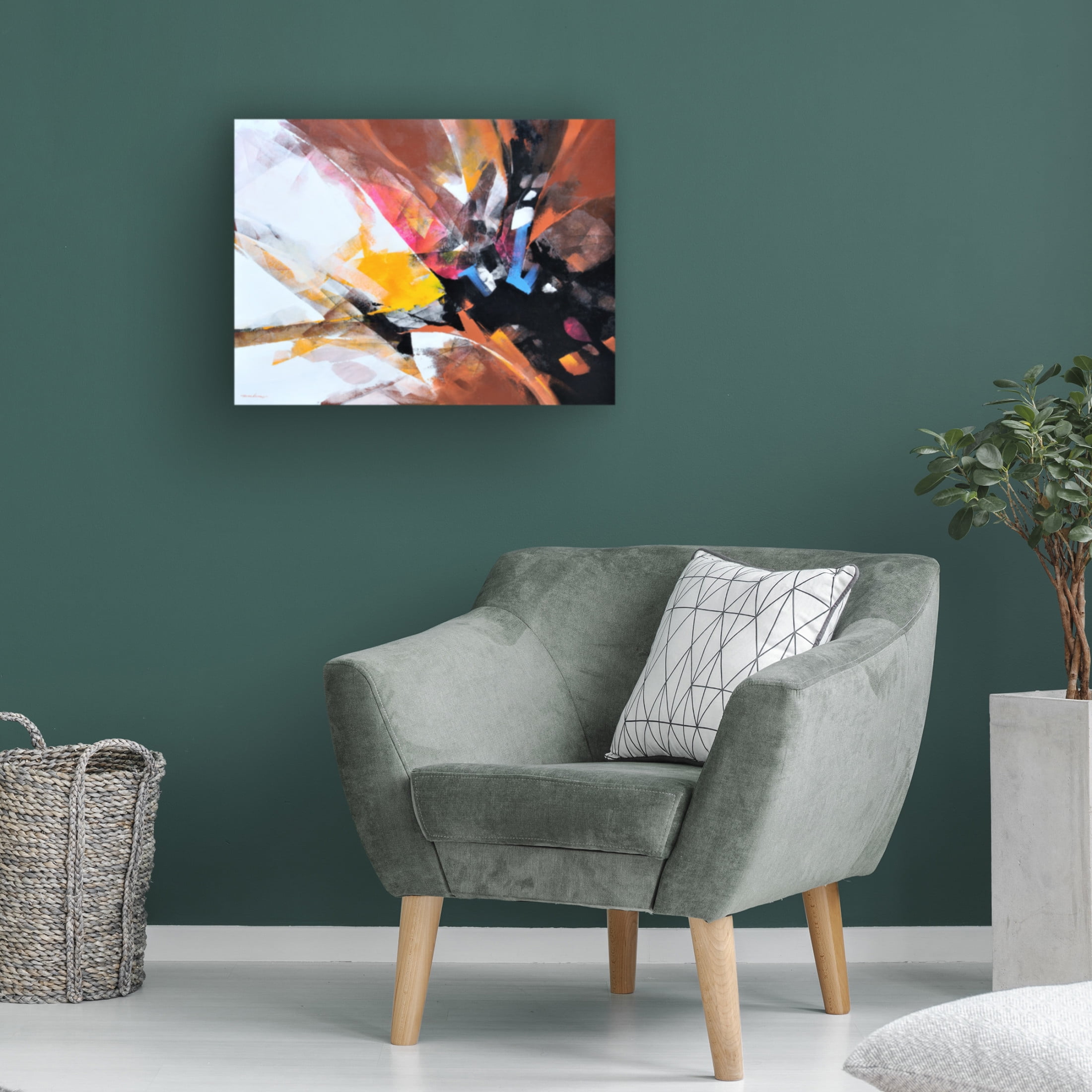 Canvas Wall Art - Thomas Leung 'Dancing Color 3' Wall Art for Living Room, Bedroom, or Office Décor by Trademark Fine Art - 19 x 14 Inches