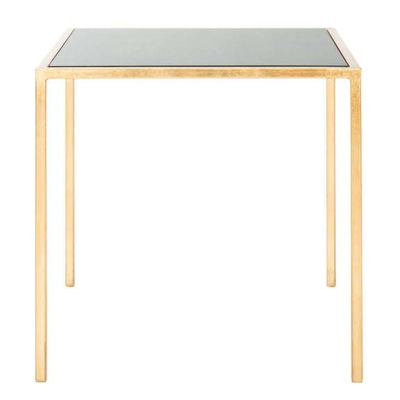 SAFAVIEH Kiley 18" Classic Top Accent Table, Gold Leaf/Black Glass