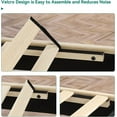 thumbnail image 6 of Dextrus Upholstered Bed Frame with Beige Velvet Headboard and Wingback, No Box Spring Needed, Beige, 6 of 7