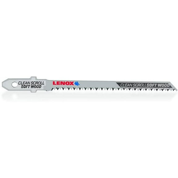 LENOX Tools 1991401 T-Shank Scroll Cutting Jig Saw Blade, 3 1/2" x 7/32" 20 TPI, 3 Pack