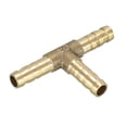 thumbnail image 1 of Conector Adaptador En Forma De T De Púas De Latón De 6mm Unión De 3 Vías Para Manguera De Agua Aire Gasolina Gas, 1 of 1