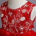 thumbnail image 3 of TBWNWG Elegant Gown Party Dress for Girls Toddler Kids Lace Sleeveless Formal Attire,Size 5-6 Years, 3 of 6