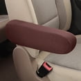 thumbnail image 1 of Xiao Hua 2 fundas para reposabrazos de asiento de coche, color marrón, 1 of 4