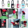 thumbnail image 5 of Wekity Lockout Tagout Locks Safety Padlock Loto Locks Keyed Differently PA Lock Out Tag Out Steel Shackle Small Luggage Padlocks White-0621, 5 of 5