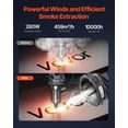 thumbnail image 3 of VEVOR Solder Fume Extractor, 459 m³/h Strong Suction Soldering Smoke Absorber with 280W Brushless Motor, 4-Stage Filters, 10-Speed & Remote Control Smoke Purifier for Soldering, Engraving,DIY Welding, 3 of 10
