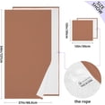 thumbnail image 3 of Dreamtimes Brown Solid Color Soft Cotton Towel Sets 2 Piece, 1 Bath Towel 1 Hand Towel Quick Dry Highly Absorbent Bath Towels Washcloths for Bathroom, Gym, Hotel, and Spa, 3 of 7