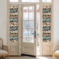 thumbnail image 3 of Dog Paws Window Privacy Film Blue Brown Wood Grain Vintage Decorative Glass Window Film UV Blocking Static Cling Non-Adhesive Sticker Covering for Home Door 29.5 x 118 inches, 3 of 7