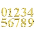 thumbnail image 1 of Uxcell 10 Paquete de Números de Casa para Exteriores, 5 Pulgadas 0-9 Calcomanías de Números de Puerta Autoadhesivas para Señales de Apartamento, Oficina, Hotel, Color Dorado, 1 of 7