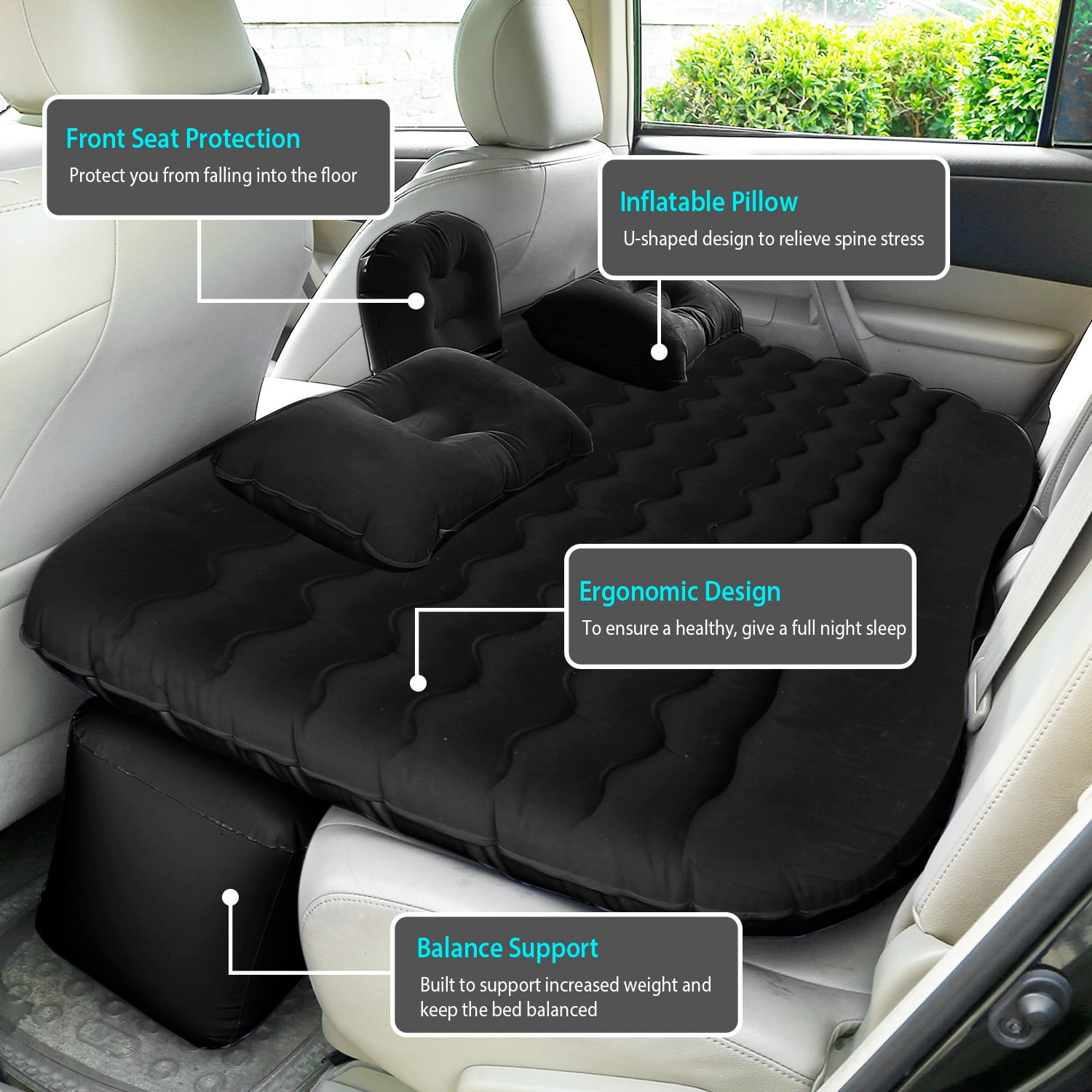 Car Air Mattress Bed Inflatable Sleeping Mat for Car Walmart