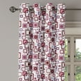 thumbnail image 3 of Ambesonne Geometric Grommet Curtain, Abstract Square Shape, 50" x 54", Brown Purple Grey, 3 of 6