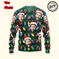 thumbnail image 1 of Customize Diy Image 3D Print Photos Ugly Christmas Sweater Personalized Pet Cat Dog Photo Sweatshirt Custom Face Family Pullover, 1 of 5