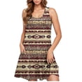 thumbnail image 5 of Ovzne Robes pour Femmes Robe de Plage Robe Décontractée pour Femmes Grande Taille Sans Manches à Col Rond Robe Courte à Rayures Robe de Printemps Liquidation, 5 of 5