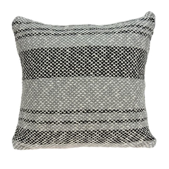 Parkland Collection PILB11035P Bella Grey & Tan Square Transitional Pillow Cover with Poly Insert - 20 x 20 x 7 in.